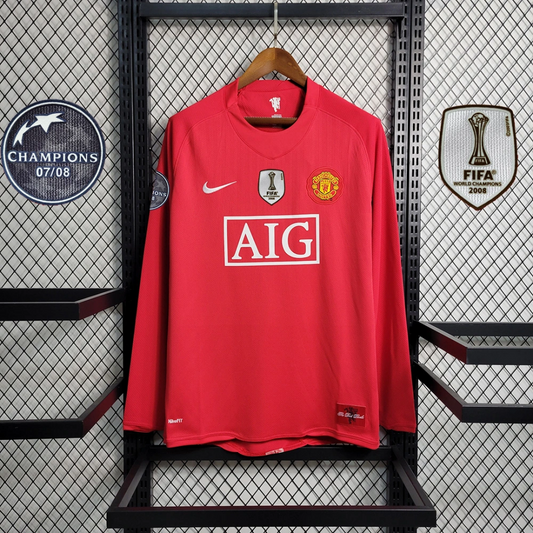 Tricou cu Mânecă Lungă Man United 08/09 Retro - Ronaldo 7 Fan Version