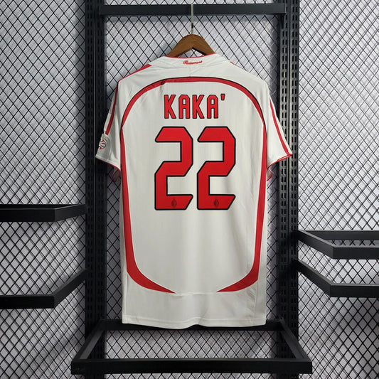 Tricou Ac Milan Away Kit 06/07 Retro - Kaka 22 Fan Version
