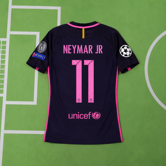 Tricou Barcelona Away Kit 16/17 Retro - Neymar JR 11 Fan Version