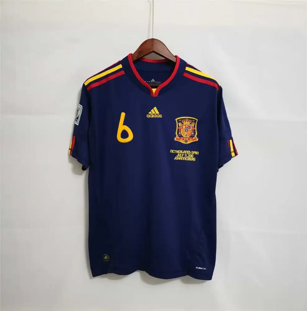 Tricou Spania 2010 Away Kit Retro - A.Iniesta 6 Fan Version