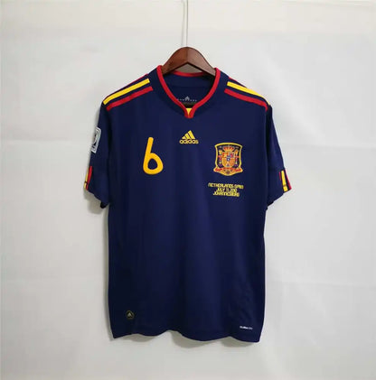 Tricou Spania 2010 Away Kit Retro - A.Iniesta 6 Fan Version