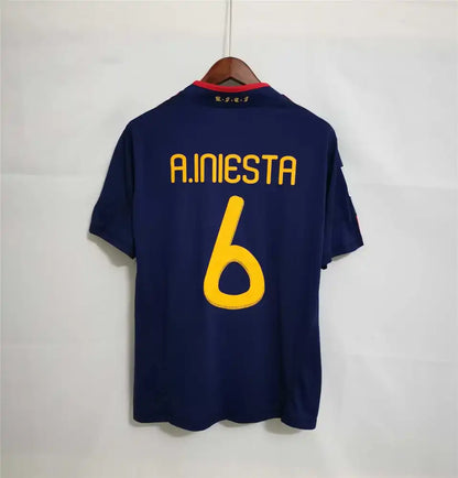 Tricou Spania 2010 Away Kit Retro - A.Iniesta 6 Fan Version