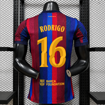 Tricou Barcelona 26/27 Home Kit - Rodrigo 16 Player Version