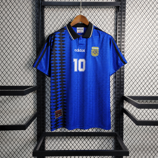 Tricou Argentina Away Kit 1994 World Cup Retro - Maradona 10 Fan Version