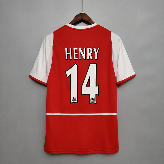 Tricou Arsenal 02/04 Home Kit Retro - Henry 14 Fan Version