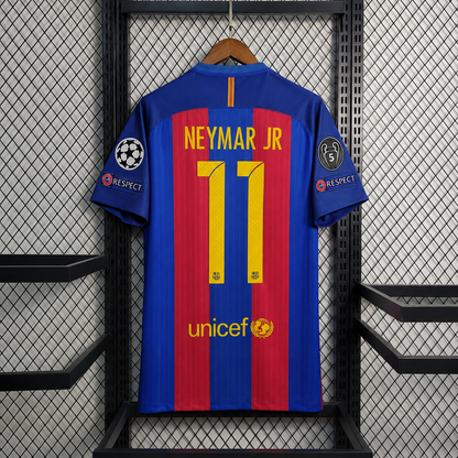 Tricou FC Barcelona Home Kit 17/18 Retro - Neymar 11 Fan Version