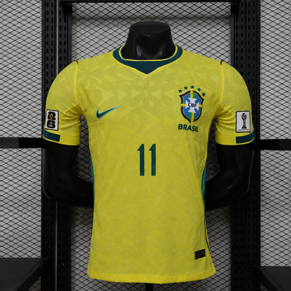 Tricou Brazilia Home Kit - Raphinha 11 Player Version