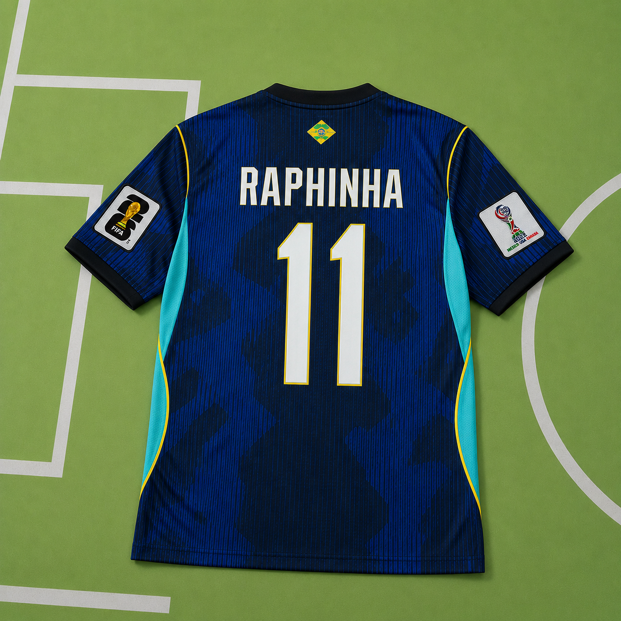Tricou Brazilia Away Kit - Raphinha 11 Fan Version