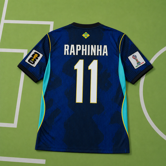 Tricou Brazilia Away Kit - Raphinha 11 Fan Version