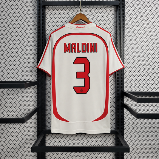 Tricou Ac Milan Away Kit 06/07 Retro - Maldini 3 Fan Version