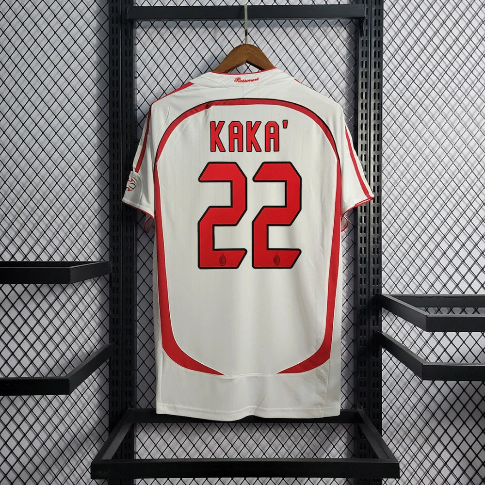 Tricou Ac Milan Away Kit 06/07 Retro - Kaka 22 Fan Version