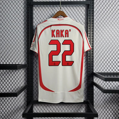 Tricou Ac Milan Away Kit 06/07 Retro - Kaka 22 Fan Version