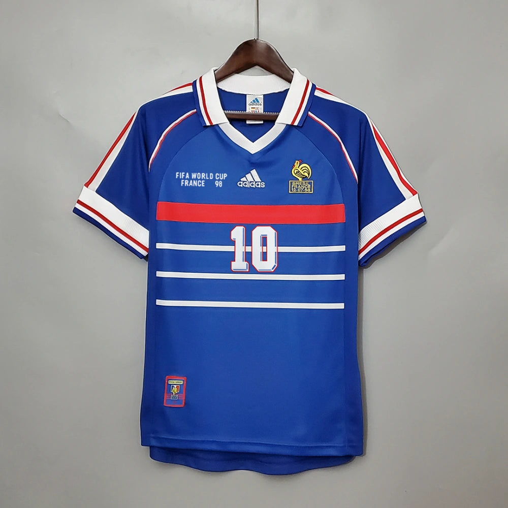 Tricou Franta 1998 World Cup Home Kit Retro - Zidane 10 Fan Version