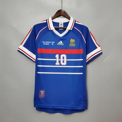 Tricou Franta 1998 World Cup Home Kit Retro - Zidane 10 Fan Version